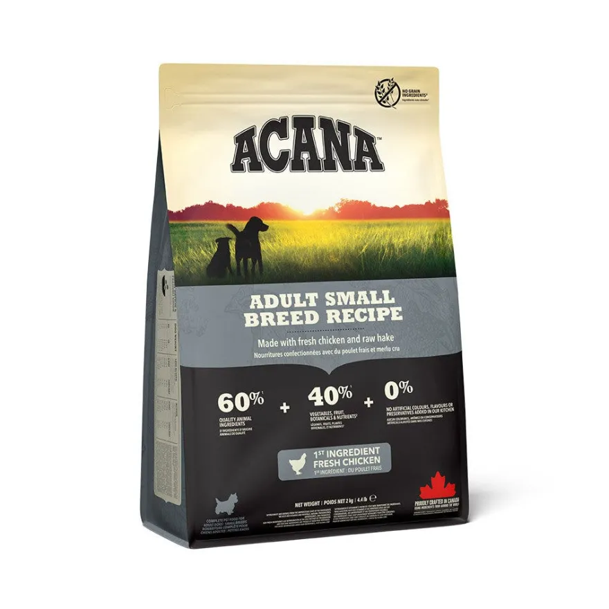 Acana Cane Adult Small Breed Crocchette Pollame e Passera del Pacifico Sacco 2kg