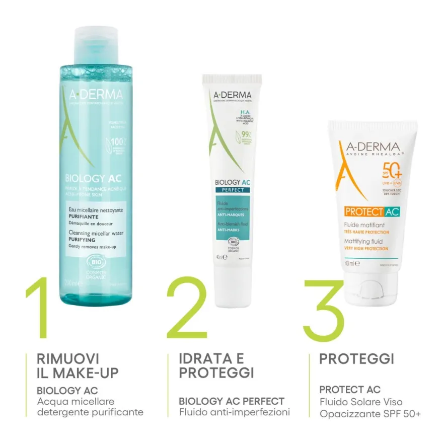 A-Derma Biology Ac Acqua Micellare Detergente Purificante Anti-imperfezioni 400ml