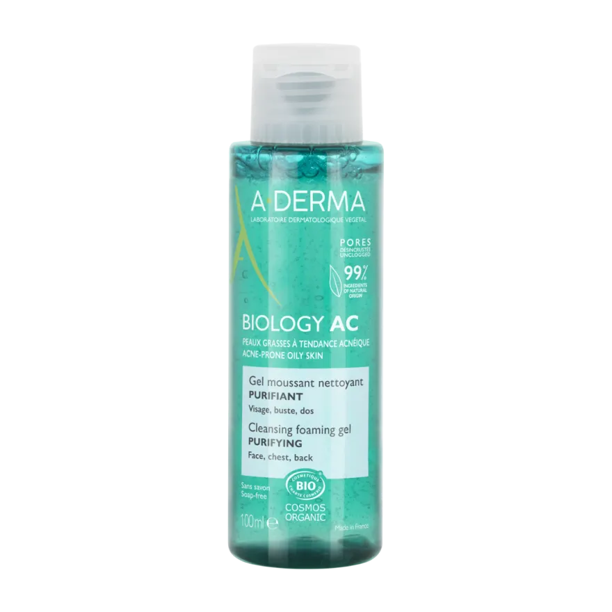 A-Derma Biology AC Gel Detergente Schiumogeno Purificante Anti-imperfezioni 100ml