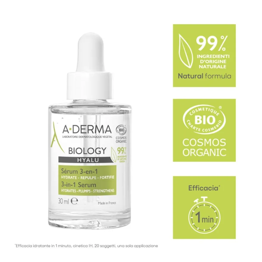 A-Derma Biology Hyalu Siero 3-in-1 Idratante 30ml