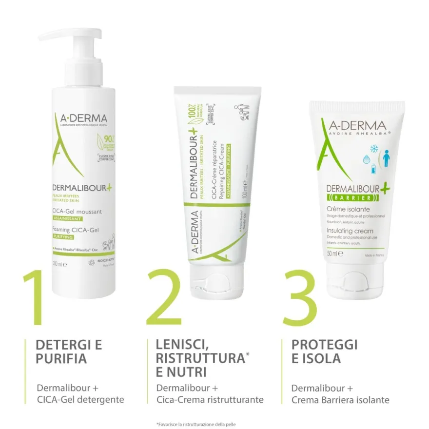 Aderma Dermalibour+ Cica-Crema Ristrutturante Purificante Pelli Irritabili 100ml