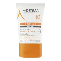Aderma Protect Pocket Fluido Invisibile Solare Viso 30ml SPF50+