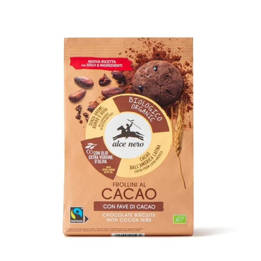 Alce Nero Frollini Cacao Con Fave Bio Fairtrade 250g