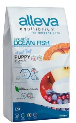 Alleva Equilibrium Dog Puppy Sensitive Ocean Fish All Breeds 2 kg