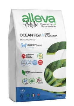 Alleva Holistic Dog Puppy Ocean Fish + Hemp & Aloe Vera Maxi 2 kg