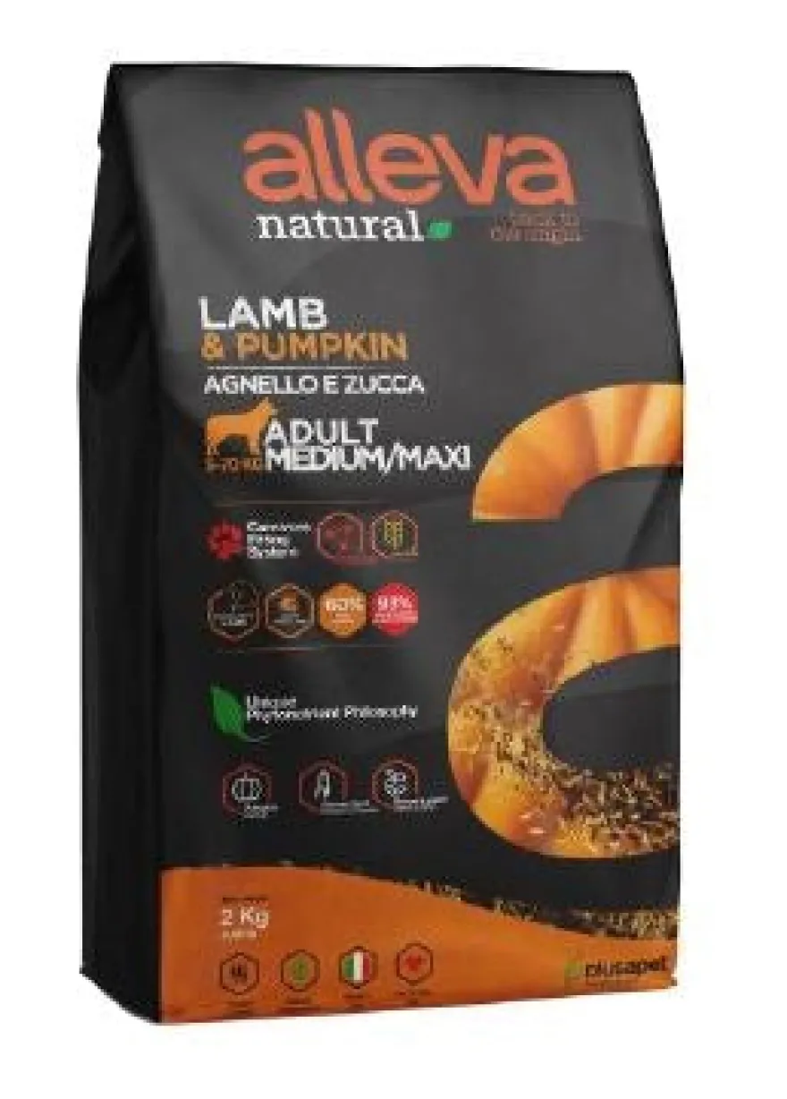 Alleva Natural Dog Adult Lamb & Pumpkin Medium/maxi 2 kg