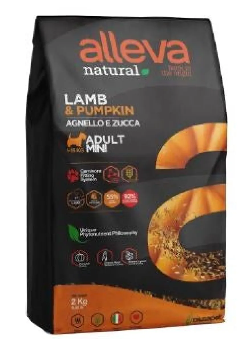 Alleva Natural Dog Adult Lamb & Pumpkin Mini 2 kg
