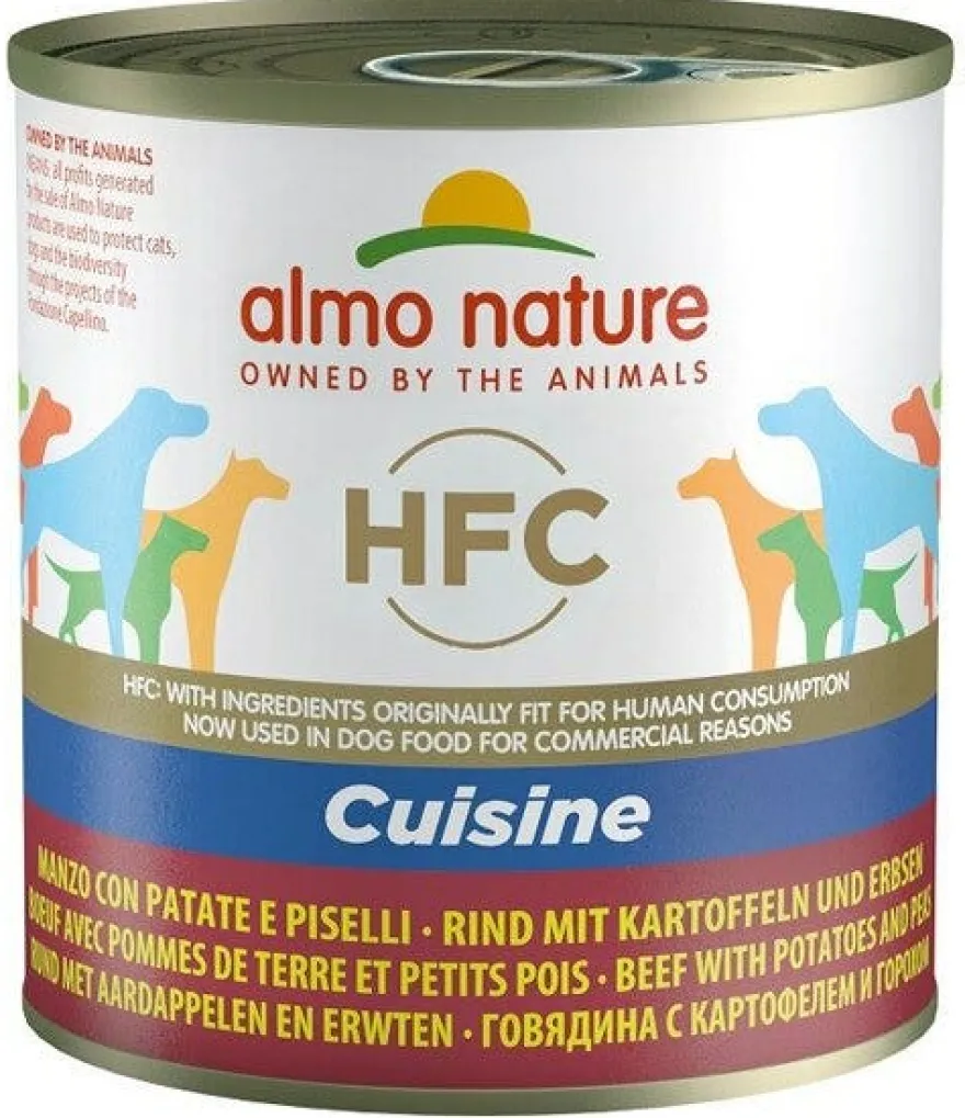 Almo Nature Cuisine Cibo Umido Manzo Con Patate E Piselli Per Cani Adulti Scatoletta 290g