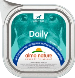 Almo Nature Daily Cibo Umido Pesce Bianco e Riso Cani Adulti Vaschetta 100g