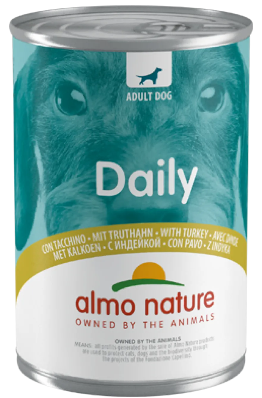 Almo Nature Daily Menù Cibo Umido Tacchino Per Cani Adulti Lattina 400g