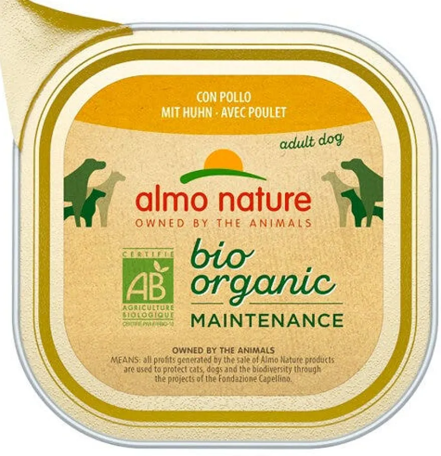 Almo Nature Daily Menu Bio Cibo Umido Pollo Cani Adulti Vaschetta 100g
