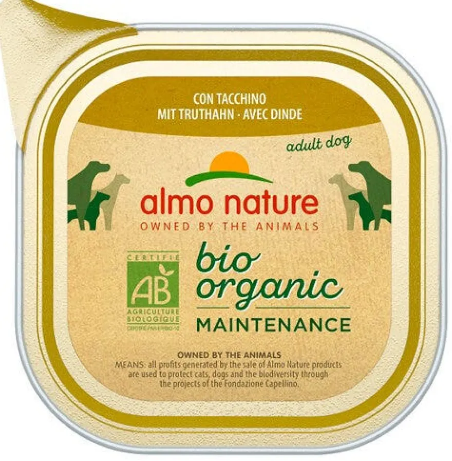 Almo Nature Daily Menu Bio Cibo Umido Tacchino Cani Adulti Vaschetta 100g