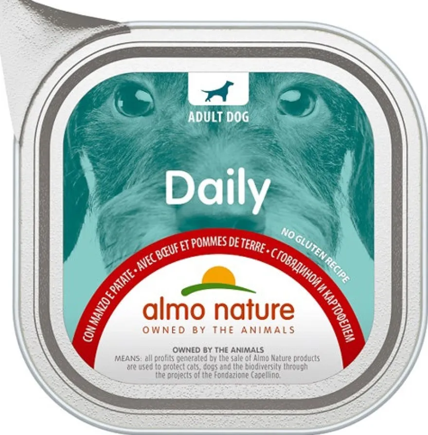 Almo Nature Daily Menu Cibo Umido Manzo E Patate Cani Adulti Vaschetta 100g