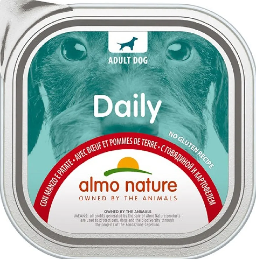 Almo Nature Daily Menu Cibo Umido Manzo E Patate Cani Adulti Vaschetta 300g