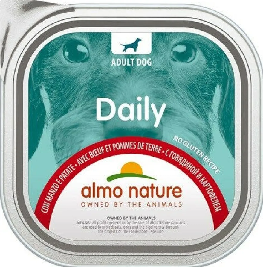 Almo Nature Daily Menu Cibo Umido Manzo E Patate Cani Adulti Vaschetta 300g