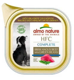 Almo Nature HCF Complete Angus Irlandese Con Fagiolini Per Cani Adulti Vaschetta 85g