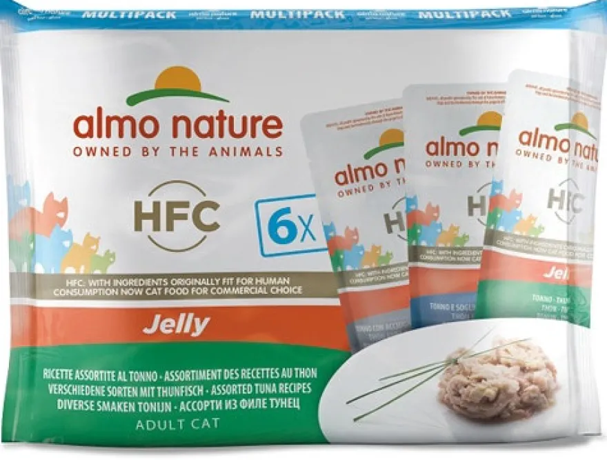 Almo Nature HCF Jelly Cibo Umido Al Tonno Per Gatti Adulti Bustine 6x55g
