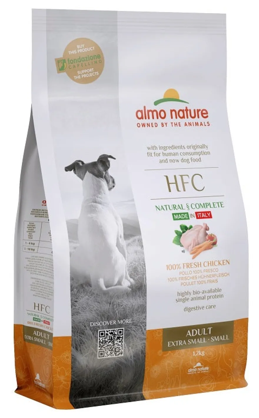 Almo Nature HFC Adult Crocchette Pollo Cani Adulti Taglia Mini E Piccola Sacco 1,2kg
