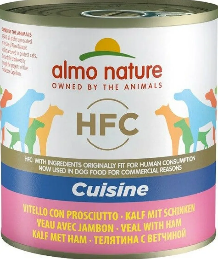 Almo Nature HFC Cuisine Cibo Umido Vitello Con Prosciutto Per Cani Adulti Scatoletta 290g