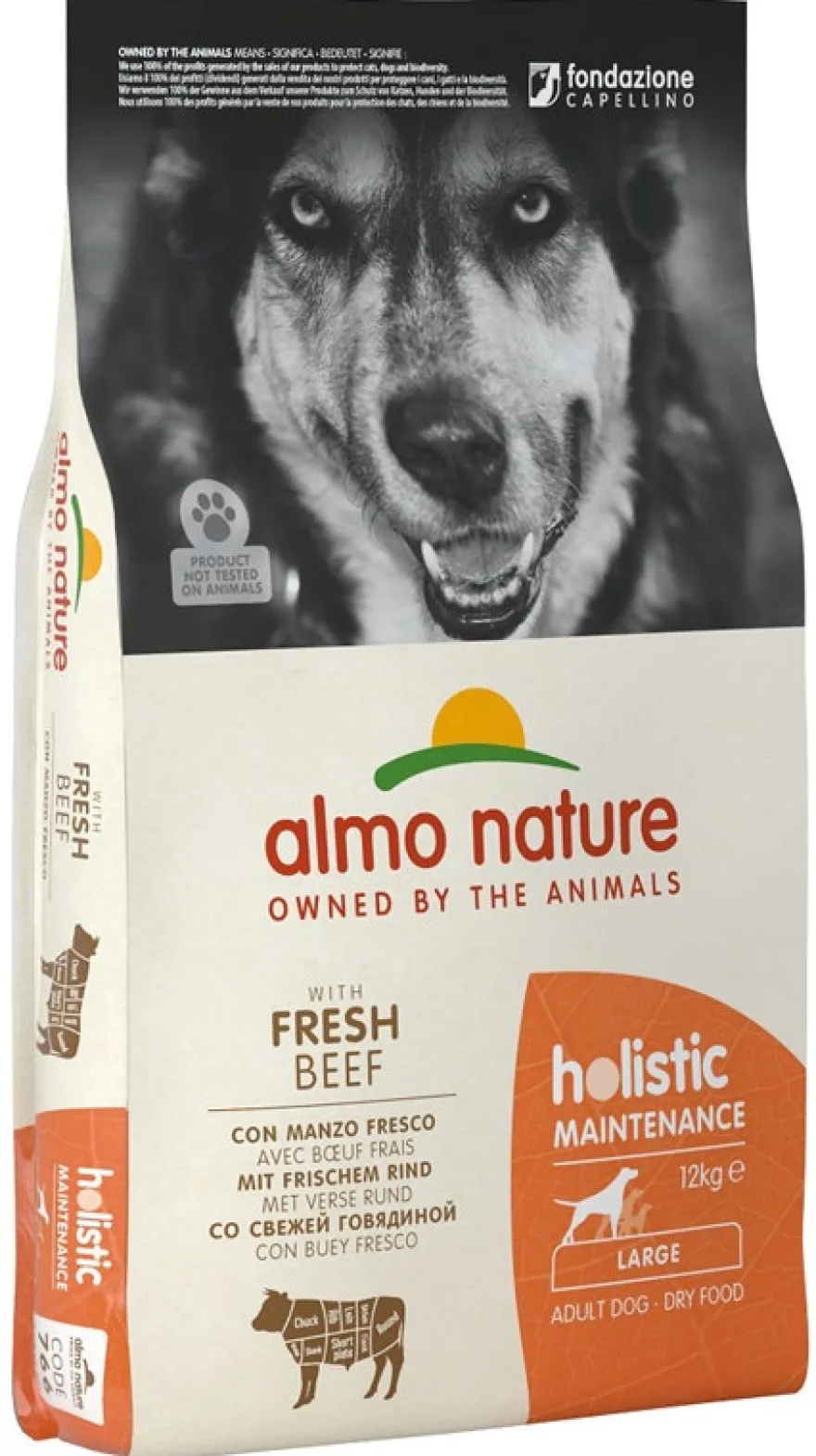 Almo Nature Holistic Maintenance Crocchette Manzo Cani Adulti Taglia Grande Sacco 12kg