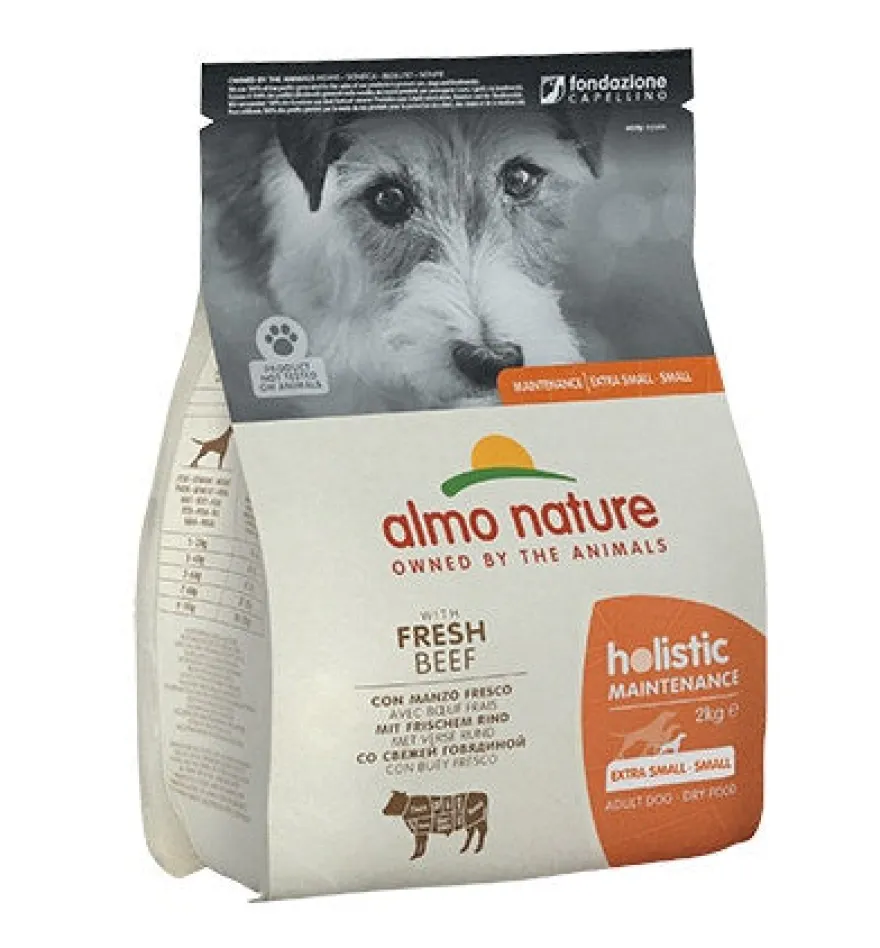 Almo Nature Holistic Maintenance Crocchette Manzo Cani Adulti Taglia Mini E Piccola Sacco 2kg