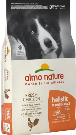 Almo Nature Holistic Maintenance Crocchette Pollo Cani Adulti Taglia Media Sacco 12kg
