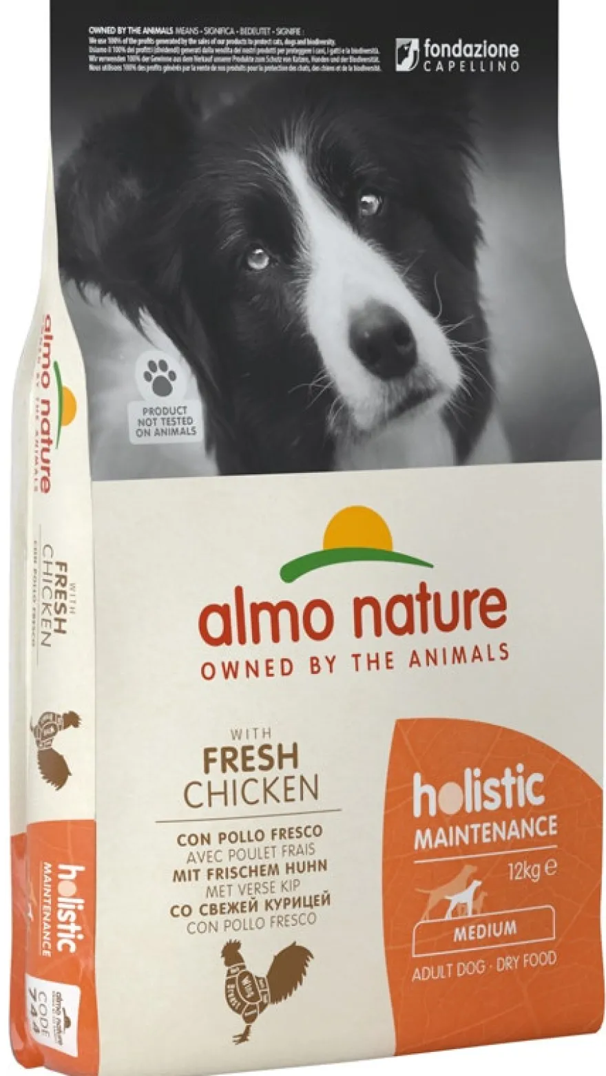 Almo Nature Holistic Maintenance Crocchette Pollo Cani Adulti Taglia Media Sacco 12kg