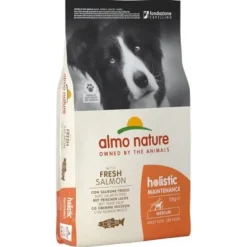 Almo Nature Holistic Maintenance Crocchette Salmone Cani Adulti Taglia Media Sacco 12kg