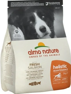 Almo Nature Holistic Maintenance Crocchette Salmone Fresco Cani Adulti Taglia Media Grande Sacco 2kg