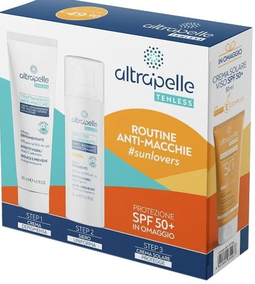 Altrapelle Tenless Crema 30ml + Siero 30ml + Crema Solare 50 ml SPF50+