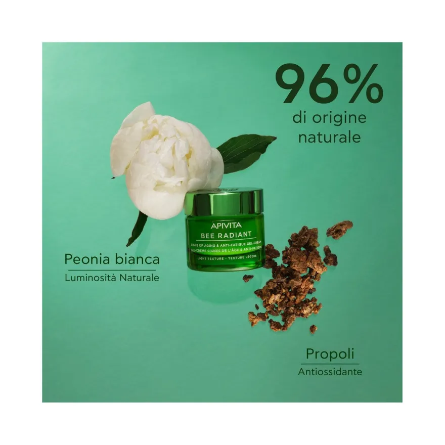 Apivita Bee Radiant Crema Gel Anti-Fatica Peony Light 50ml