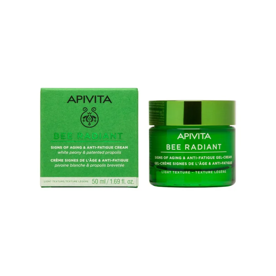 Apivita Bee Radiant Crema Gel Anti-Fatica Peony Light 50ml
