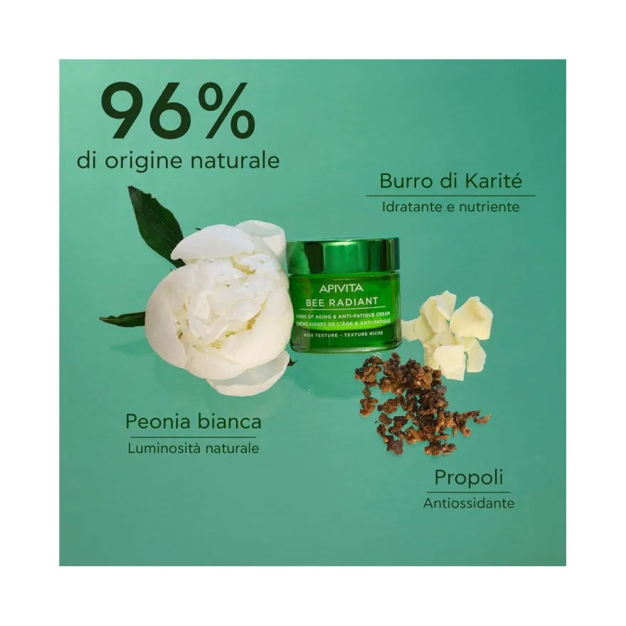 Apivita Bee Radiant Crema Gel Anti-Fatica Peony Rich 50ml