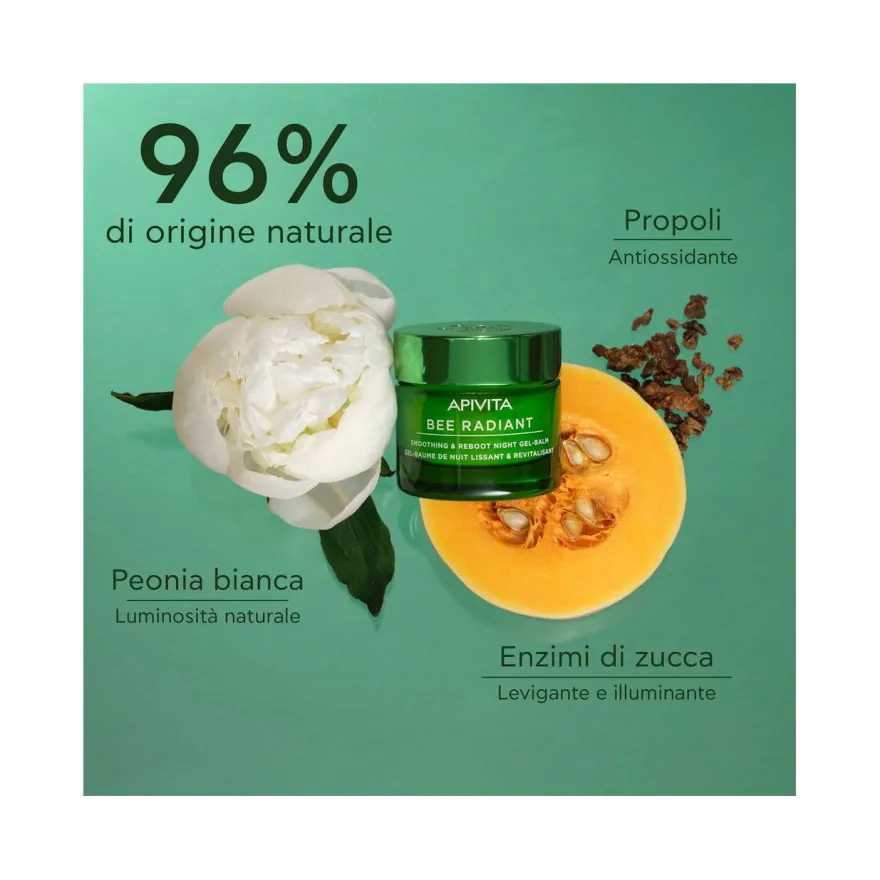 Apivita Bee Radiant Gel-Balsamo Notte Levigante & Riattivante 50ml