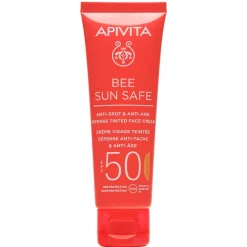 Apivita Bee Sun Safe Crema Viso Colorata SPF50 Anti-Macchia&Anti-Age 50ml