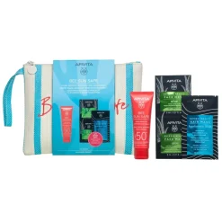 Apivita Bee Sun Safe Crema Viso Hydra Sensitive Pelli Sensibili SPF50+ 50ml + Face Mask Aloe 2x8ml + Hair Mask Hyaluronic Acid 20ml
