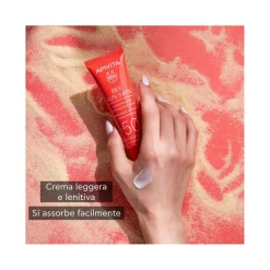 Apivita Bee Sun Safe Crema Viso Lenitiva Hydra Sensitive Pelli Sensibili SPF50+ 50ml