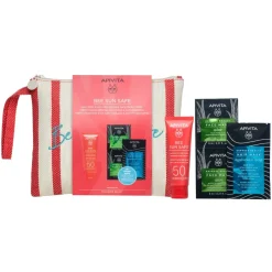 Apivita Bee Sun Safe Crema Viso SPF50 Anti-Macchia 50ml + Face Mask Aloe 2x8ml + Hair Mask Hyaluronic Acid 20ml