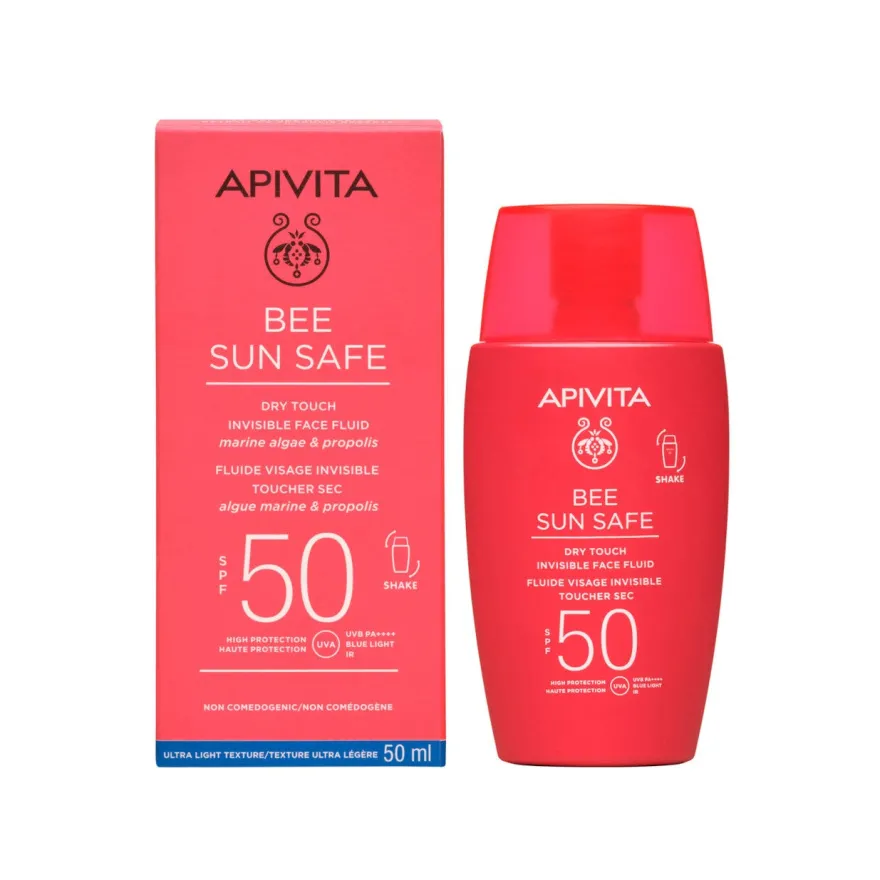 Apivita Bee Sun Safe Dry Touch Fluido Viso Invisibile SPF50 50ml