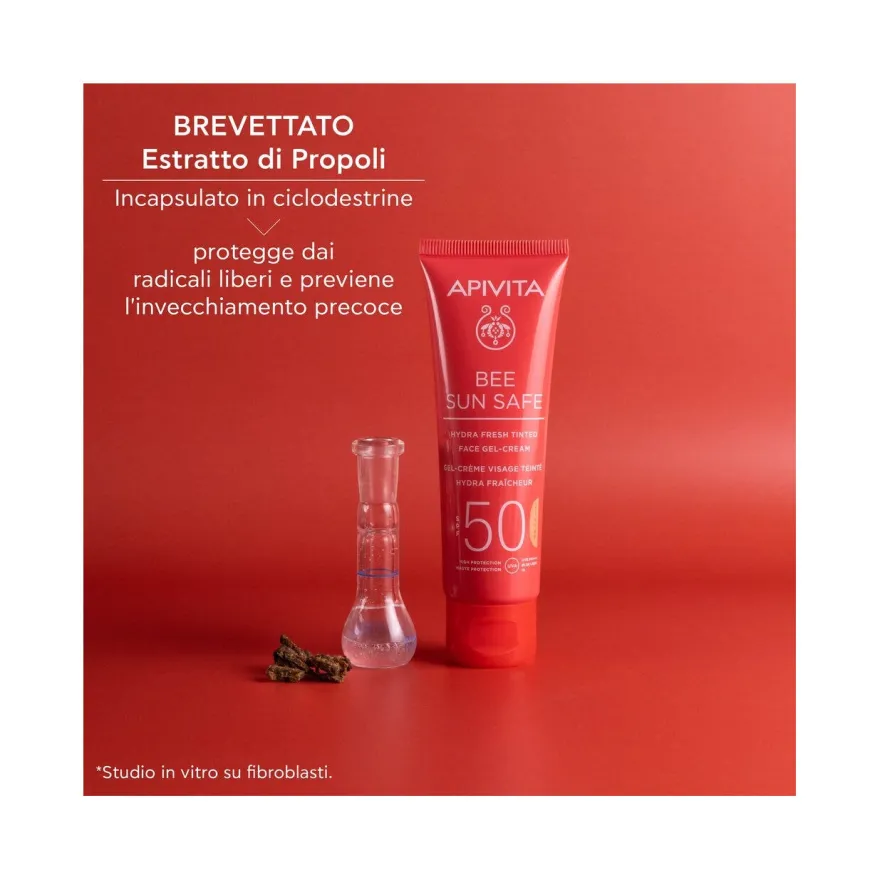 Apivita Bee Sun Safe Hydra Fresh Crema Gel Viso Colorata SPF50 50ml
