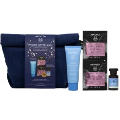 Apivita Cofanetto Aqua Beelicious Gel-Crema Idratante Oil Free 40ml+Tonico Idratante 20ml+Maschera Argilla Rosa 2x8ml