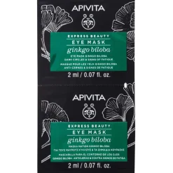 Apivita Express Beauty Maschera Occhi Anti-Fatica Gingko Biloba 2x2ml