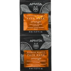 Apivita Express Beauty Maschera Viso Illuminante Arancia 2x8ml