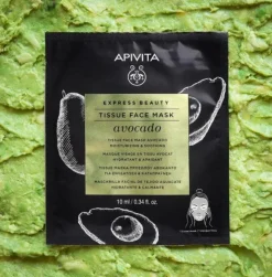 Apivita Express Beauty Maschera Viso In Tessuto Idratante/Lenitiva Avocado 1 Pezzo 10ml