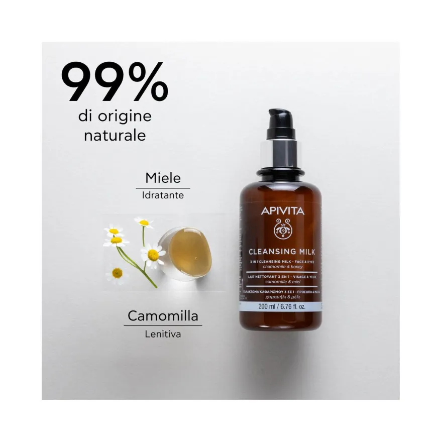Apivita Latte Detergente Viso/Occhi 200ml