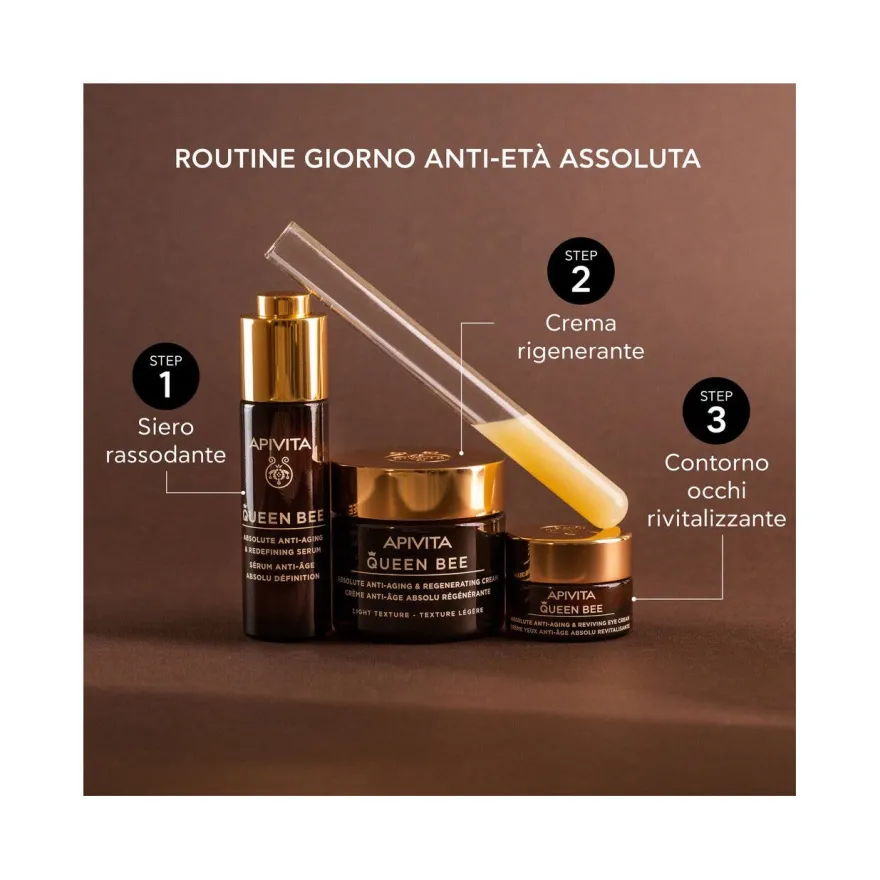 Apivita Queen Bee Light Crema Viso Anti-Età Assoluta&Rigenerante Texture Leggera 50ml