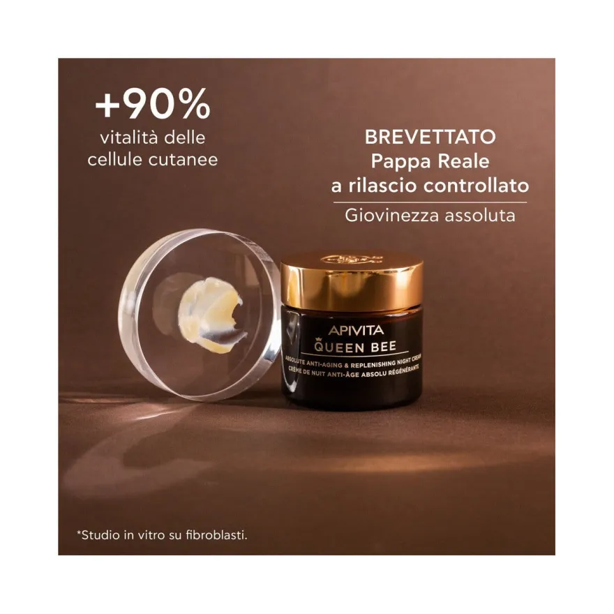 Apivita Queen Bee Night Crema Viso Notte Anti-Età Assoluta&Rimpolpante 50ml