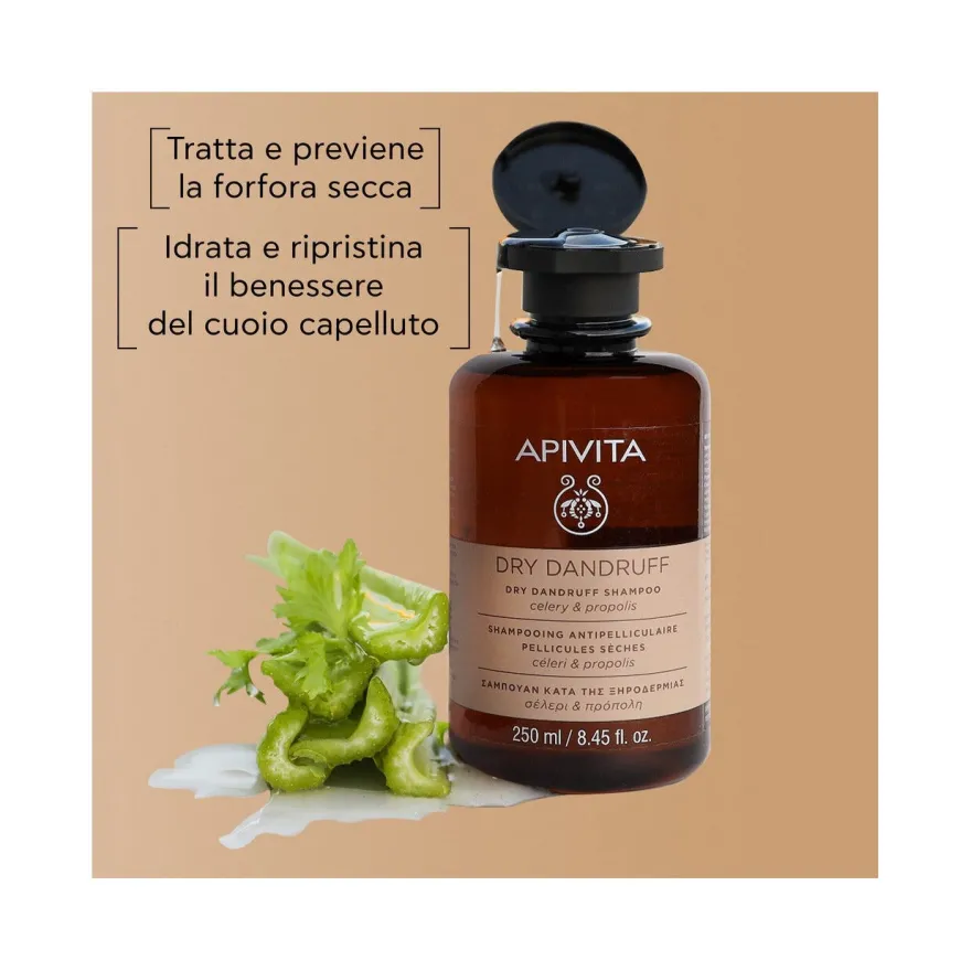 Apivita Shampoo Forfora Secca Per Capelli 250ml