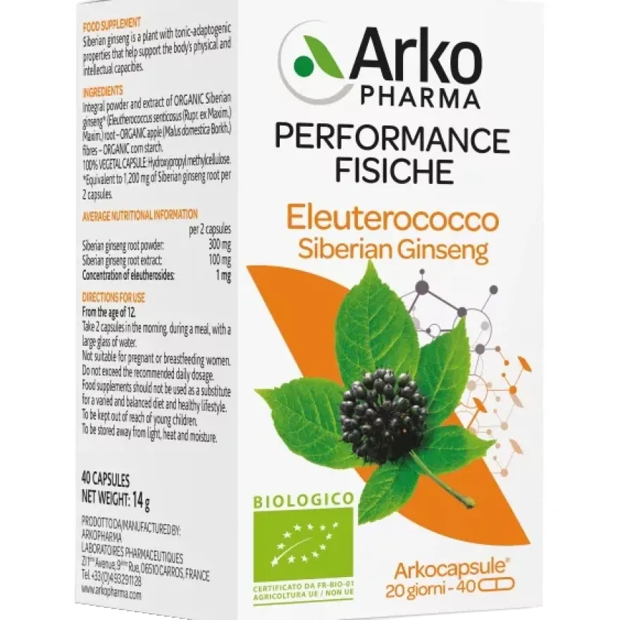 Arkocaps Eleuterococco Bio 40 Capsule