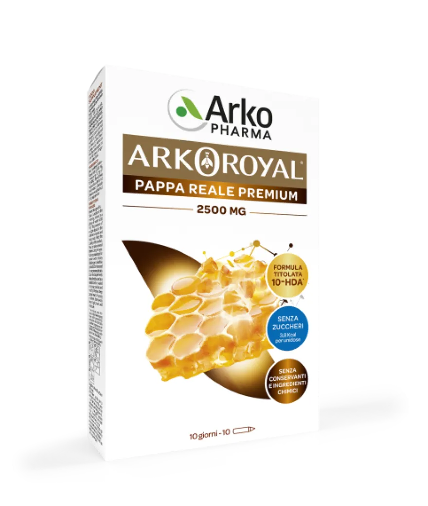 Arkopharma Arkoroyal Pappa Reale 2500mg Senza Zucchero 10 Fiale